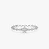 925 Sterling Silver Diamond Star Chain Ring - Image 3