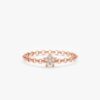 925 Sterling Silver Diamond Star Chain Ring - Image 5
