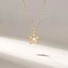 Gold-plated necklace featuring a premium CZ diamond star