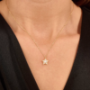 Delicate sterling silver necklace with refined star design