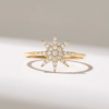 925 Sterling Silver Diamond Star Ring with premium CZ stones
