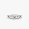 925 Sterling Silver Diamond Starburst Dome Ring - Image 2