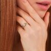 925 Sterling Silver Diamond Starburst Dome Ring - Image 4