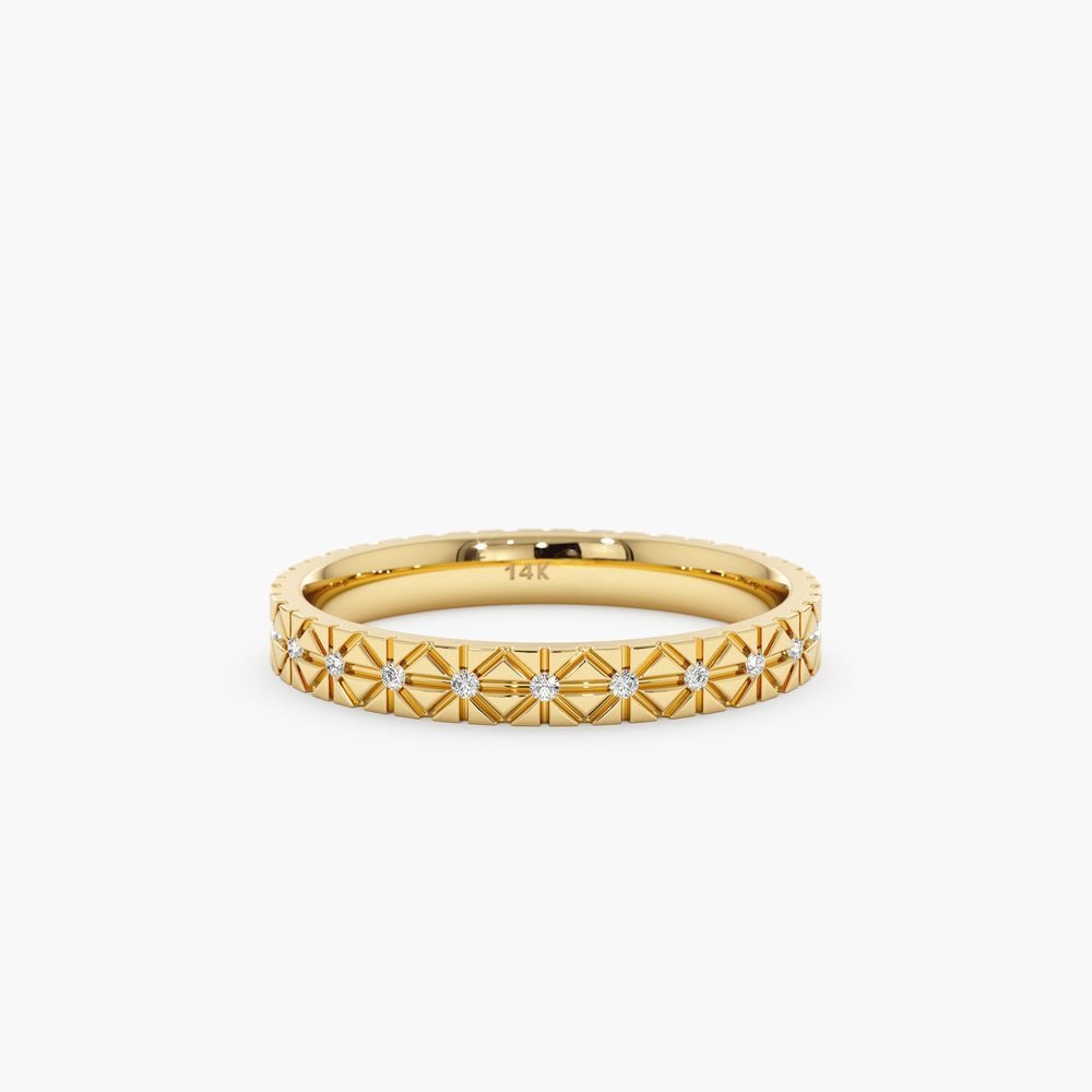 925 Sterling Silver Diamond Starburst Eternity Ring