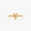925 Sterling Silver Diamond Starburst Heart Ring