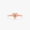 925 Sterling Silver Diamond Starburst Heart Ring - Image 6