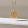 925 Sterling Silver Diamond Stars Medallion Necklace - Image 2