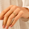 925 sterling silver ring with a delicate celestial star design