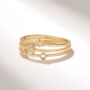 Diamond star ring with a subtle focal point and slim band