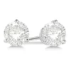 925 Sterling Silver stud earrings with round CZ diamonds