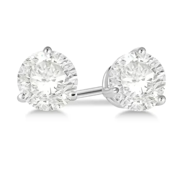 925 Sterling Silver Diamond Stud Diamond Earrings 1CT