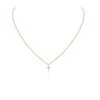 925 Sterling Silver Diamond Studded Tiny Cross Necklace