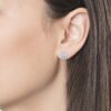 925 Sterling Silver Diamond Studs Earrings - Image 2