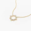 Sterling silver necklace with thick gold plating