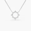 Sterling silver sun circle necklace for everyday styling
