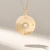 925 Sterling Silver Diamond Sun Pendant Necklace - Image 4