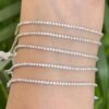 925 Sterling Silver Diamond Tennis Bracelet - Image 2