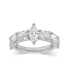 925 Sterling Silver ring with thorn-inspired detailing