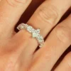 Ring with marquise and oval Premium CZ Diamond stones
