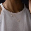 Gold-plated sterling silver necklace with a refined silhouette