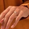 Dainty sterling silver ring with a graceful tiara-inspired arch
