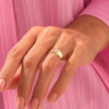 Sterling silver nesting ring with a tiara-inspired curve