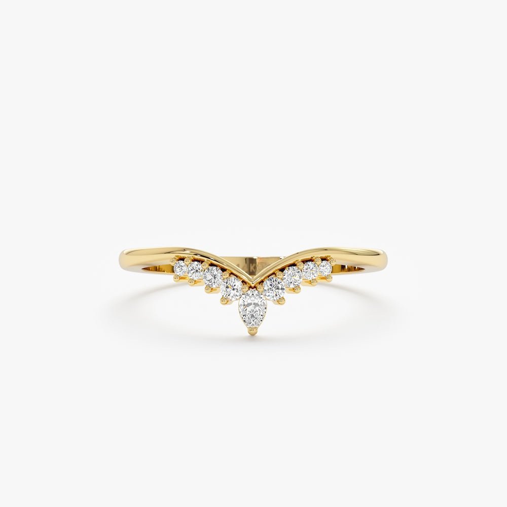 925 Sterling Silver Diamond Tiara Nesting Ring