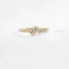 925 Sterling Silver ring with trellis-inspired design and gold plating