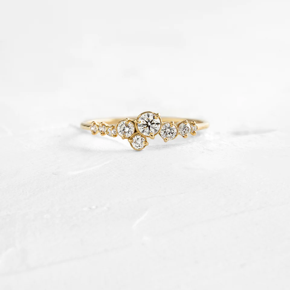 925 Sterling Silver Diamond Trellis in Giverny Ring