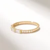925 Sterling Silver Diamond Trio Baguette Band - Image 4