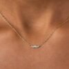 Necklace with premium CZ diamond stones in pave setting