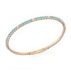 925 Sterling Silver tennis bangle with turquoise accents