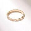 Half eternity ring with Premium CZ diamond accents and pave setting
