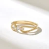Diamond twisted rope ring with rope-inspired top design