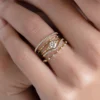 925 Sterling Silver Diamond Upon a Star Band - Image 3