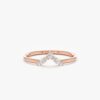 925 Sterling Silver Diamond V Shape Nesting Ring