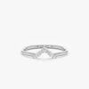 925 Sterling Silver Diamond V Shape Nesting Ring - Image 2