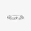 925 Sterling Silver Diamond Wave Ring - Image 2