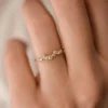 Wedding band with premium CZ diamonds arranged across the top