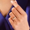925 sterling silver wedding ring with five-stone design