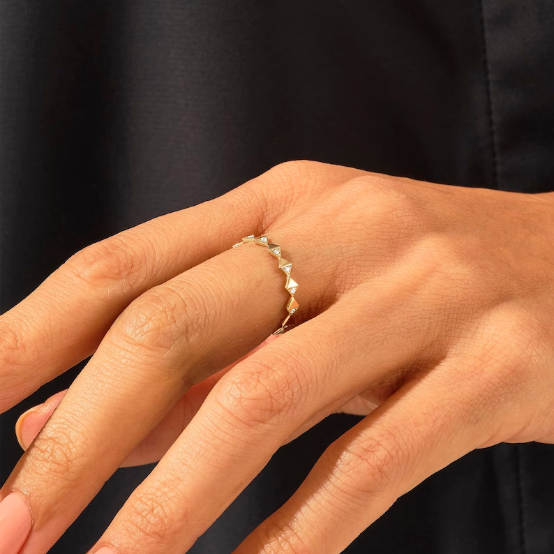 925 Sterling Silver Diamond Wedding Ring