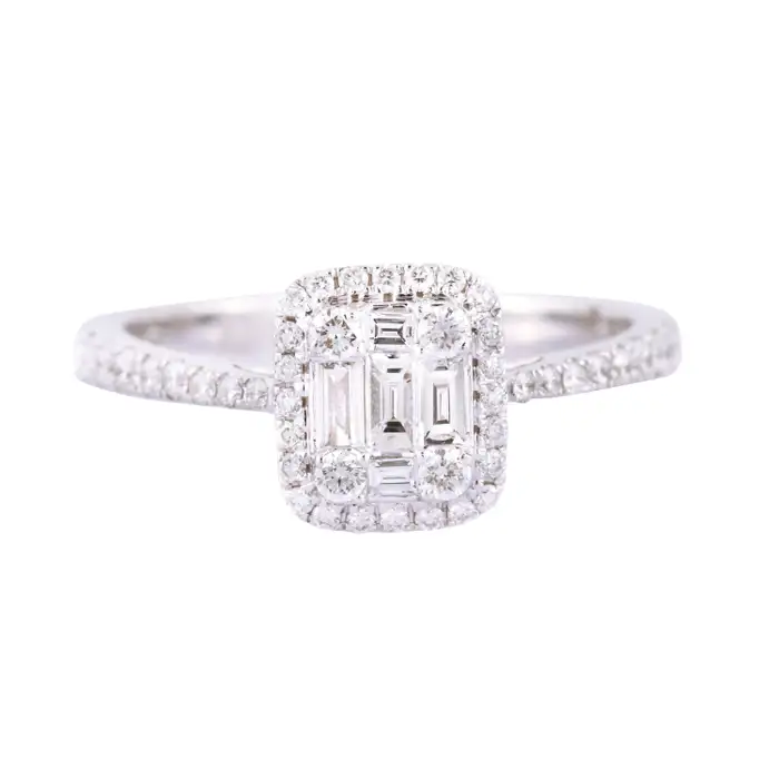 925 Sterling Silver Diamond Wedding Ring