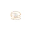 925 sterling silver wide swirl ring with modern flowing design