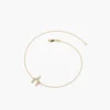 Gold-plated sterling silver bracelet with a clean wishbone charm