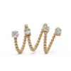 925 Sterling Silver wrap ring with pave CZ accents