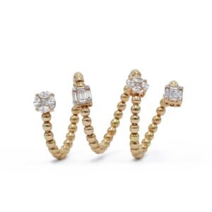 925 Sterling Silver Diamond Wrap Ring