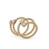 Gold-plated sterling silver ring with diamond-like sparkle