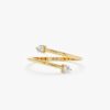 925 Sterling Silver wrap ring with modern flowing design