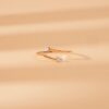 Gold-plated sterling silver ring with sparkling pave detailing