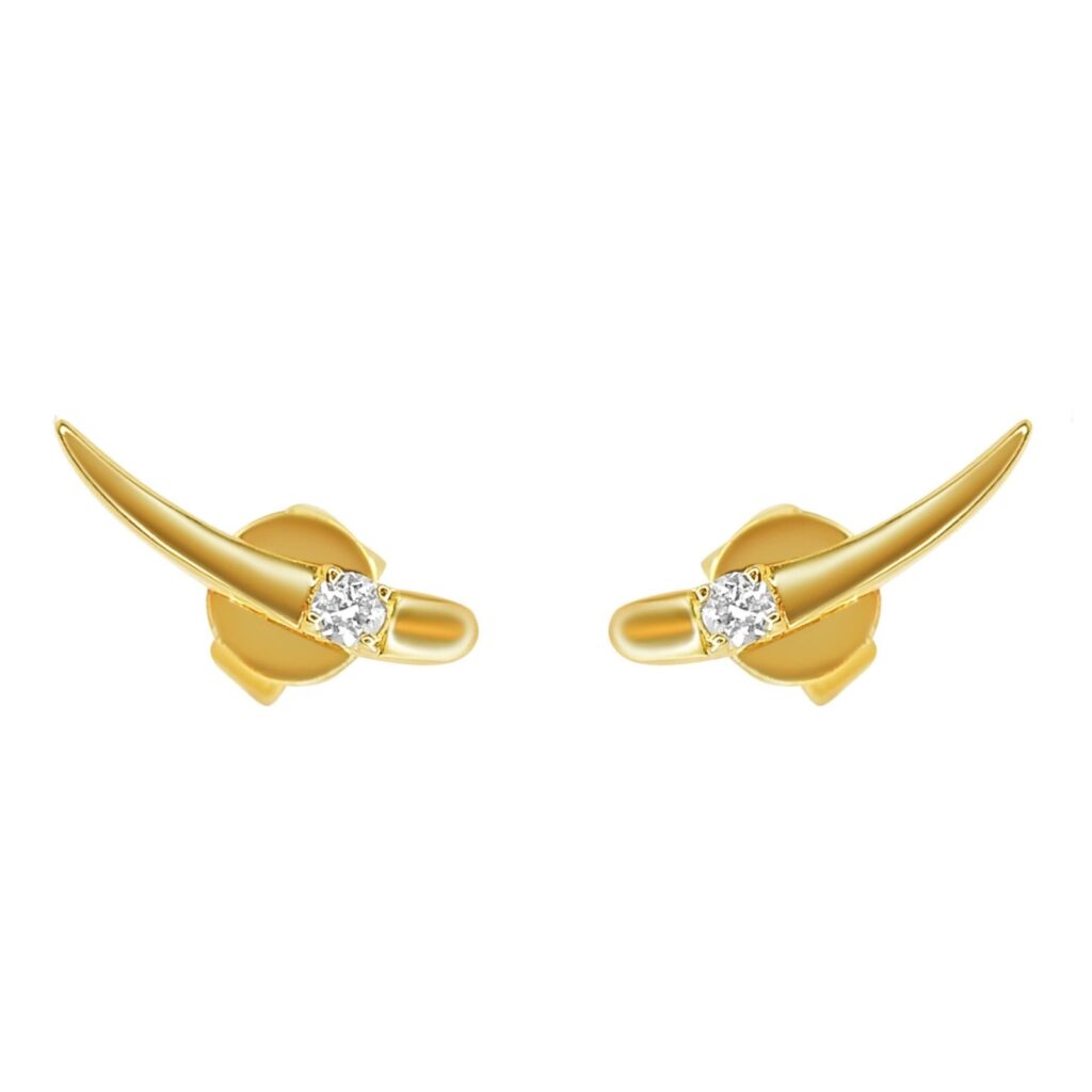 925 Sterling Silver Diamonds Diamond Climber Earring